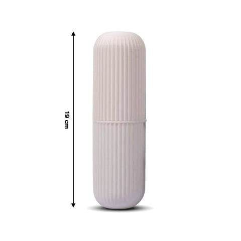 CAPSULE SHAPE MULTIPURPOSE TRAVEL STORAGE BOTTLE, TOOTH BRUSH STORAGE BOTTLE ,TOOTH BRUSH COVER (SET-1)
